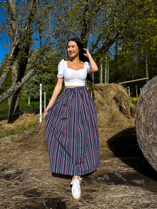 Zili Līgo svētku maxi svārki